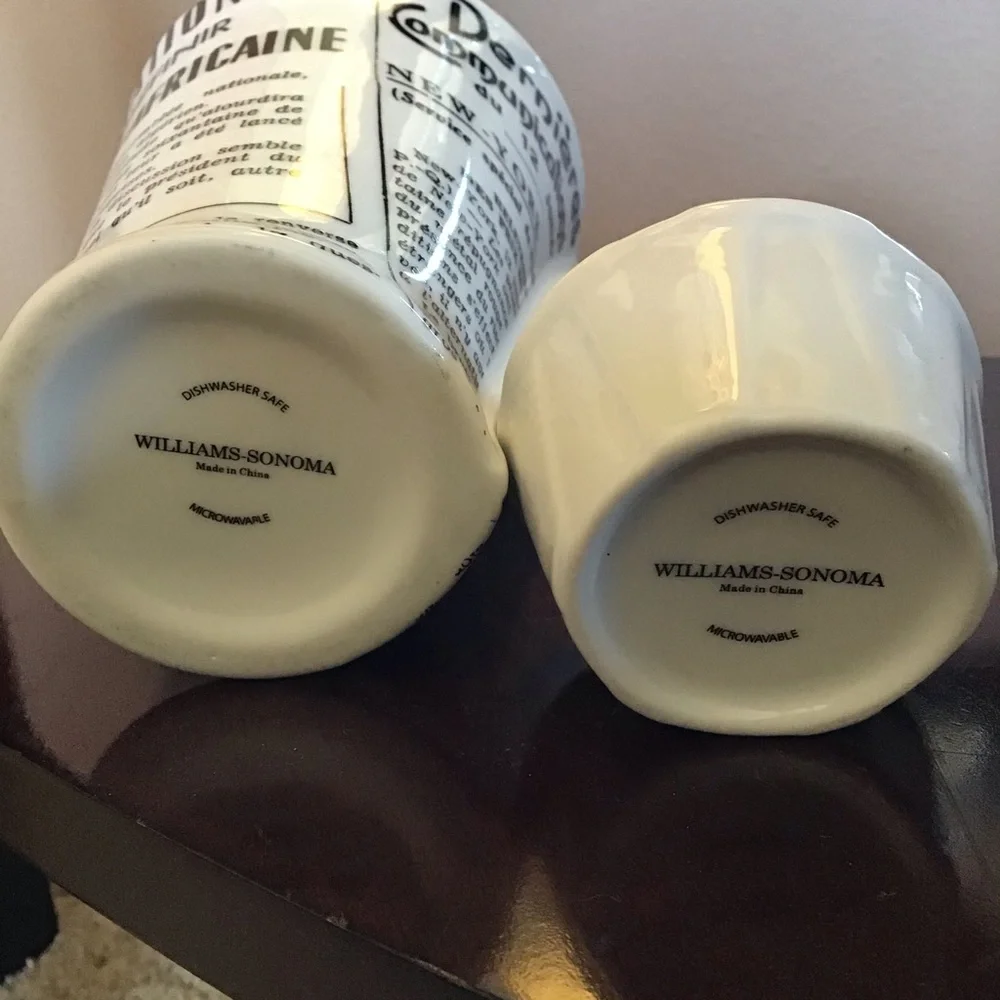 FINAL SALE Williams Sonoma Newspaper French Fries & Ketchup Set